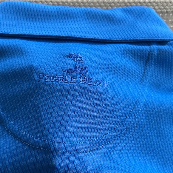 Pebble Beach Vibrant Blue Polo Golf Shirt - Picture 7 of 8